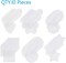 60 Pieces Mesh Plastic Canvas Kit Including 6 Shapes 3 Inch Clear Plastic Canvas, 12 Colors Acrylic Yarn and Tools for Embroidery Plastic Canvas Craft, Knit and Crochet Projects
